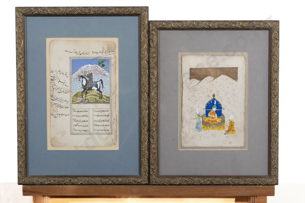 Pair of Framed Moghul School Illustrations Image 1++