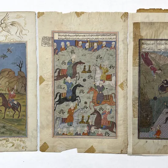 Three Moghul School Manuscript Illustrations (unframed)