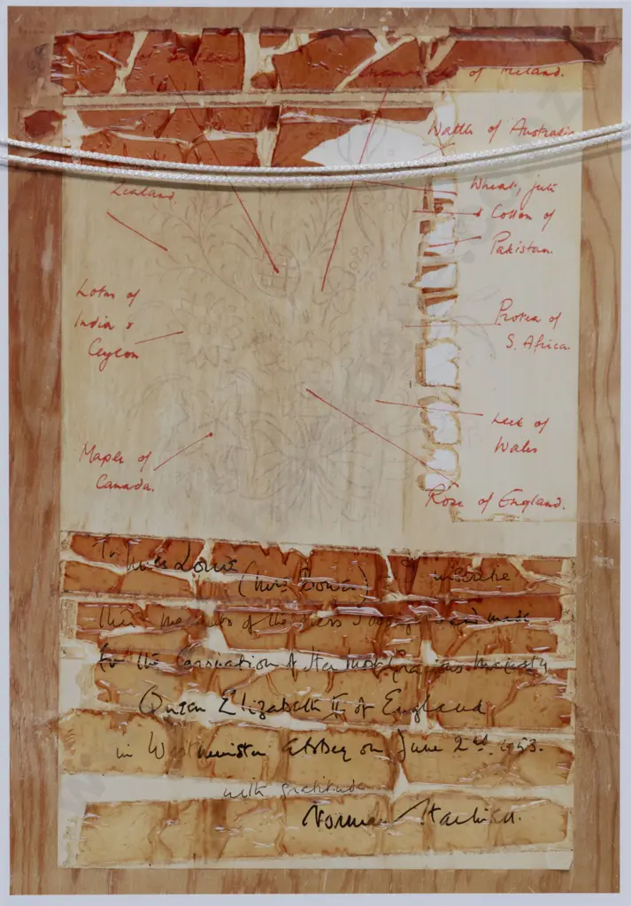Norman Hartnell's Sample for the Coronation Dress for Queen Elizabeth II Image 1++