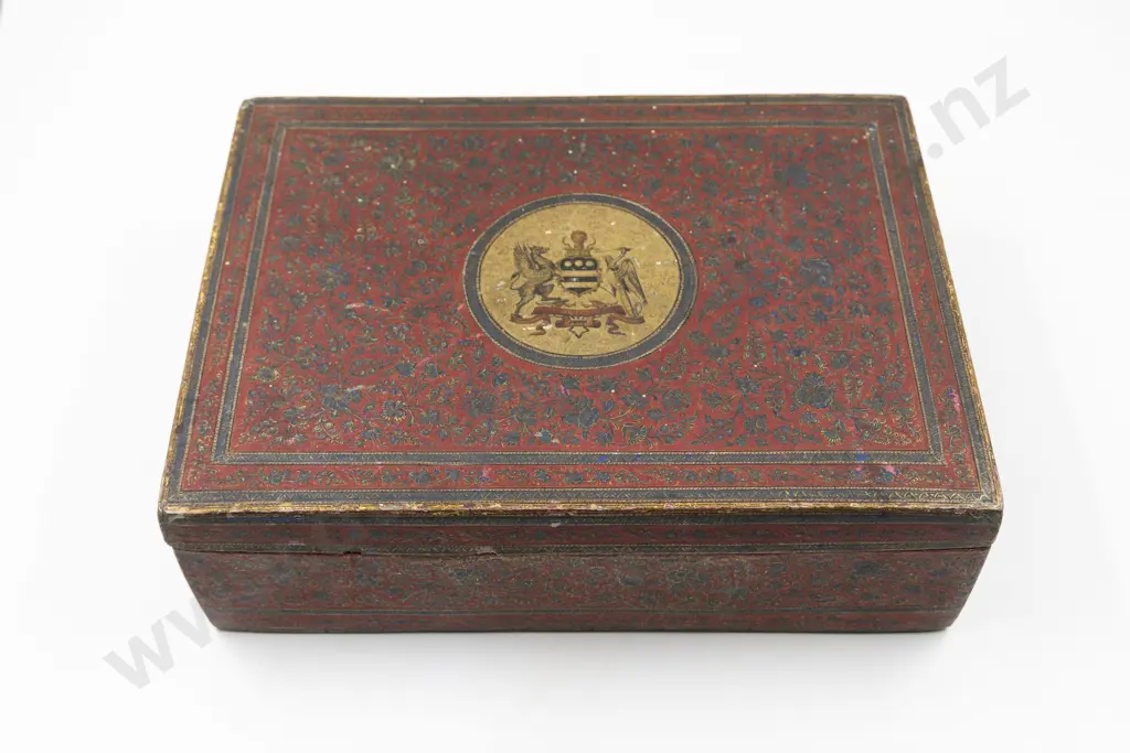 Attractive Late C19th Indo-Persian Papier Mache Spice Box Image 1++