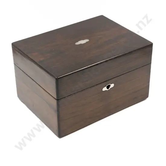 Vict Rosewood Gentlemans Travelling Dressing Table Box
