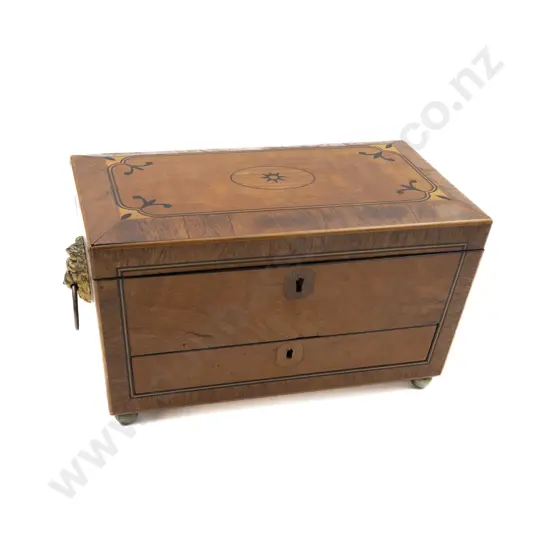 Attractive Regency Satinwood & Rosewood Writing Box