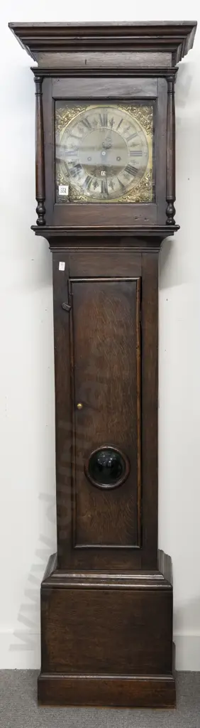 C18th English Longcase Country Clock By James Leigh Image 1++
