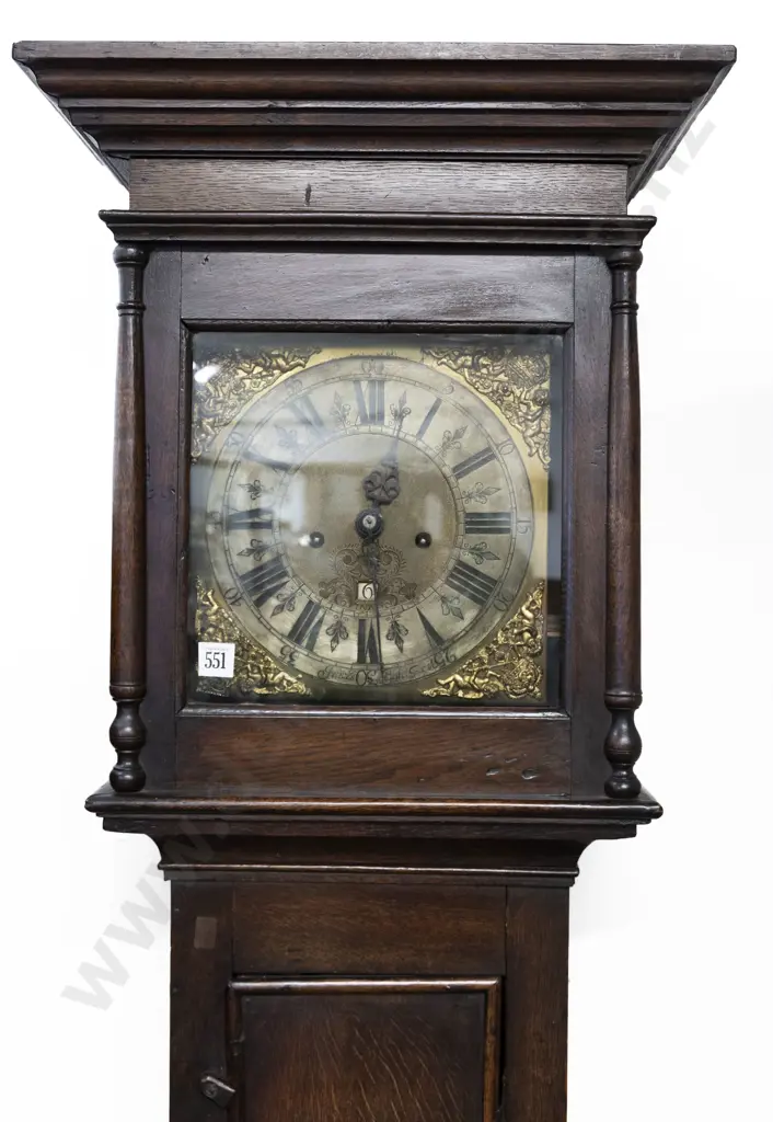C18th English Longcase Country Clock By James Leigh Image 1++