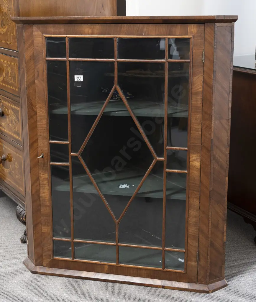Geo III Mahogany Hanging Corner Cupboard Image 1++