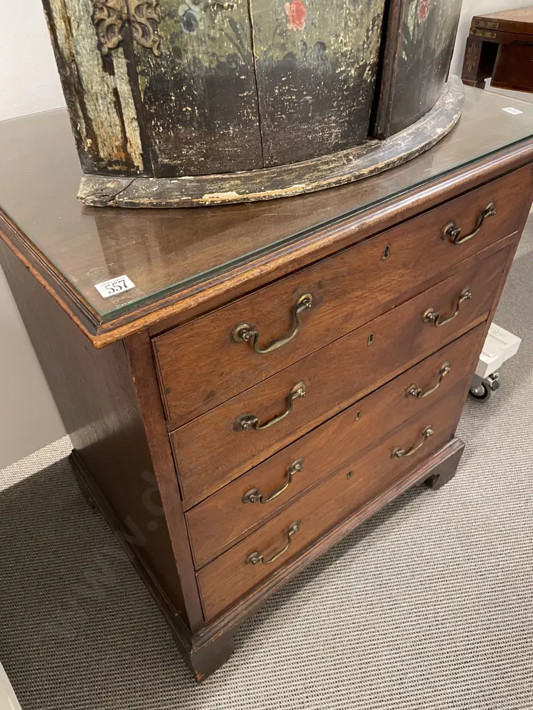 Geo III Style Mahogany Four Drawer Chest Image 1++