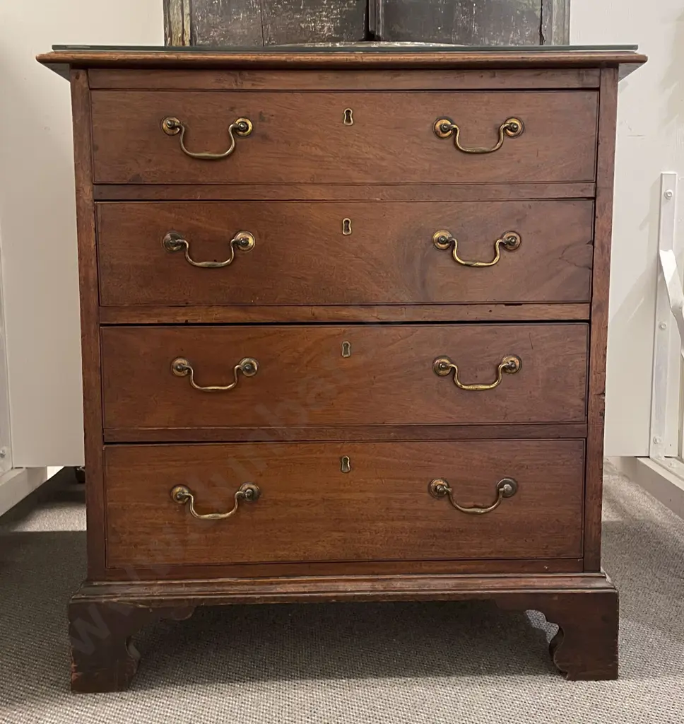 Geo III Style Mahogany Four Drawer Chest Image 1++