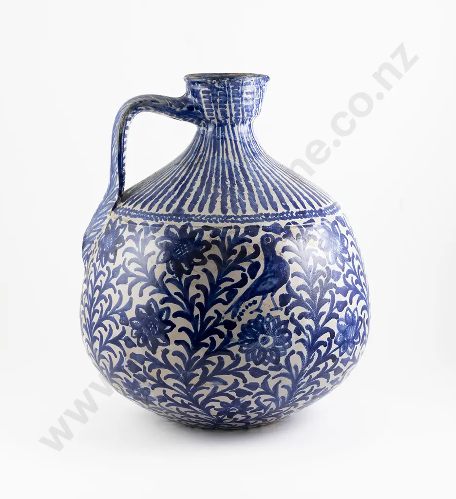 Large European Faience Ceramic Jug Image 1++