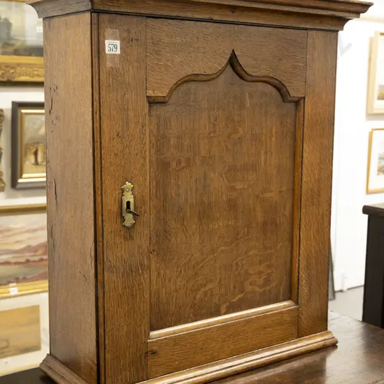 Geo III Oak Hanging Wall Cabinet