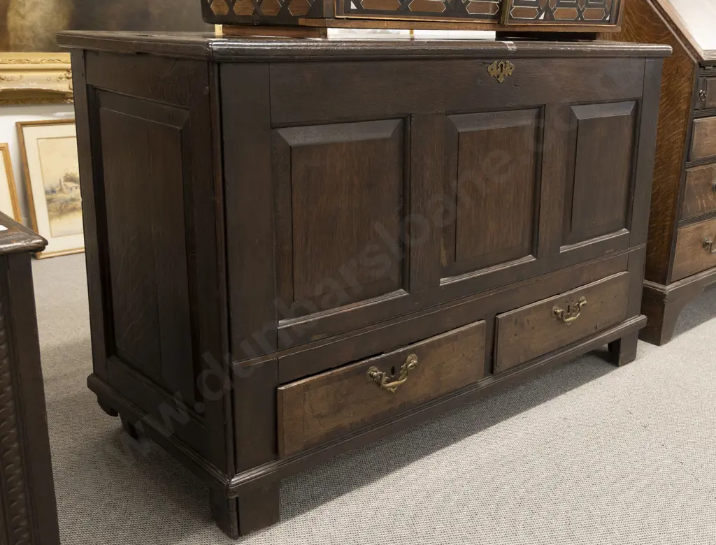 C18th Oak Mule Chest Image 1++