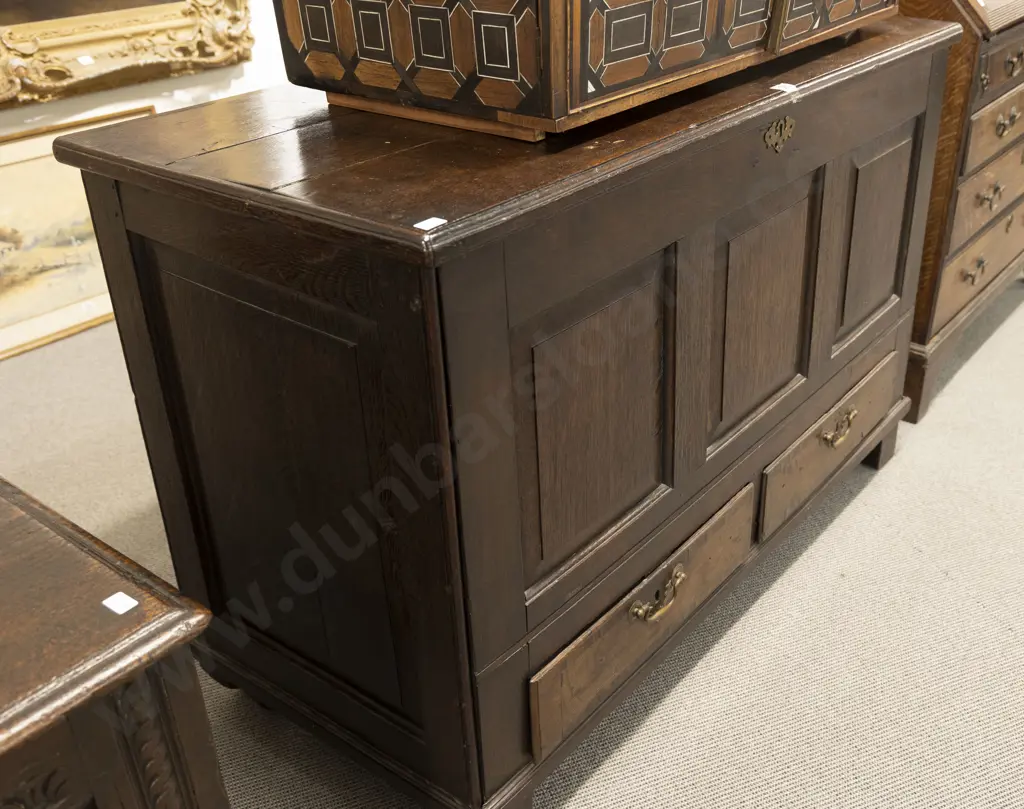 C18th Oak Mule Chest Image 1++