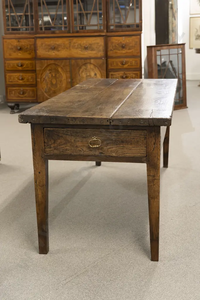 C19th French Provincial Elm Farmhouse Table Image 1++