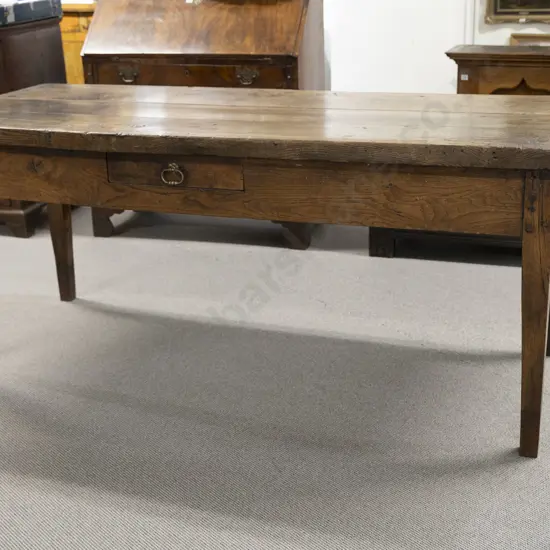 C19th French Provincial Elm Farmhouse Table