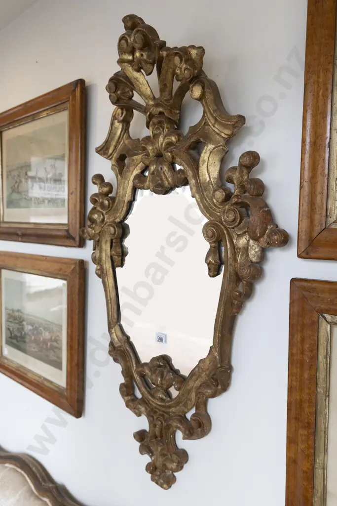 Florentine Style Gilt Wood Wall Mirror Image 1++