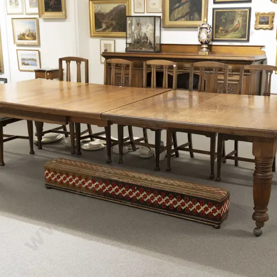 Victorian Oak Extending Dining Table