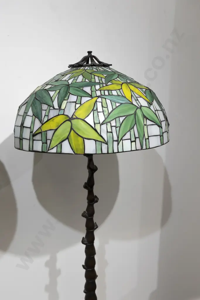 Pair of Tiffany Style Bronze Floor Lamps Image 1++