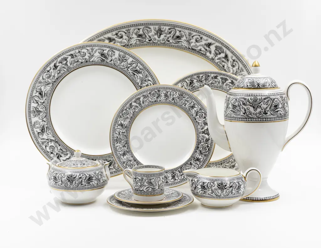 104 Piece Wedgwood "Florentine" Pattern Dinner Service Image 1++