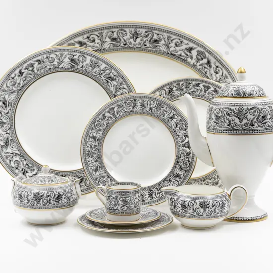 104 Piece Wedgwood "Florentine" Pattern Dinner Service