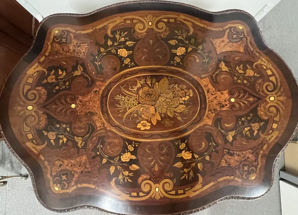 An Exceptionally Rare Late C19th NZ Marquetry Centre or Window Table Image 1++
