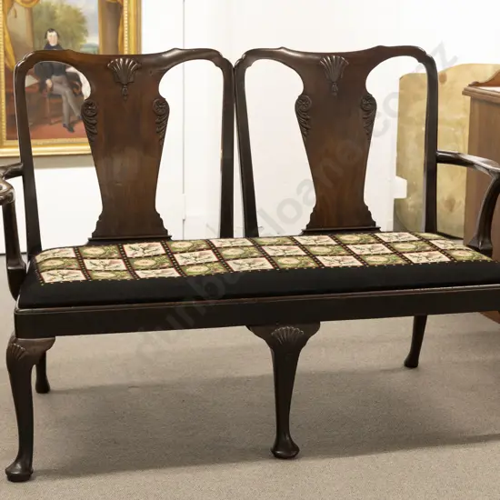 An Attractive Geo II Style Mahogany Double Chair Back Settee