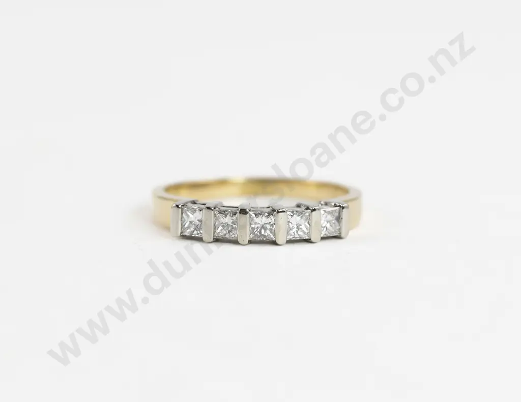 18ct Five Stone Diamond Eternity Band Ring Image 1++