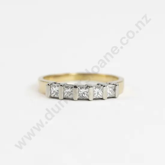 18ct Five Stone Diamond Eternity Band Ring