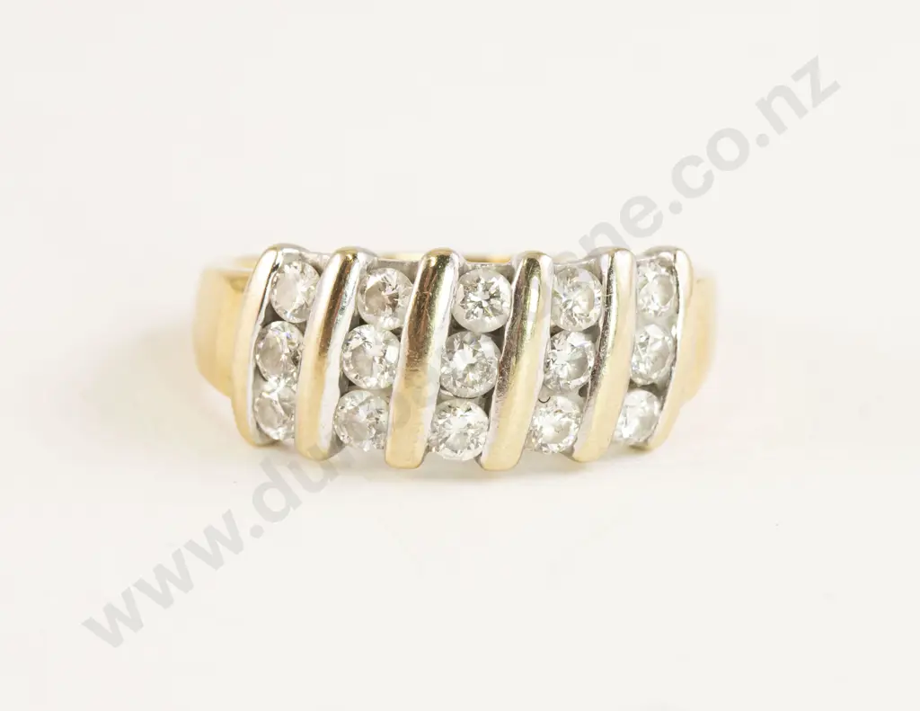18ct 15stone Diamond Band Ring Image 1++