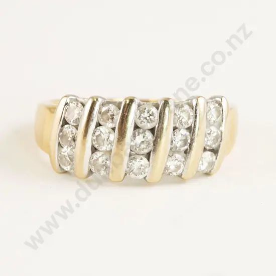 18ct 15stone Diamond Band Ring