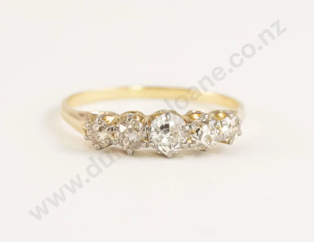 18ct Five Stone Diamond Bridge Ring Image 1++