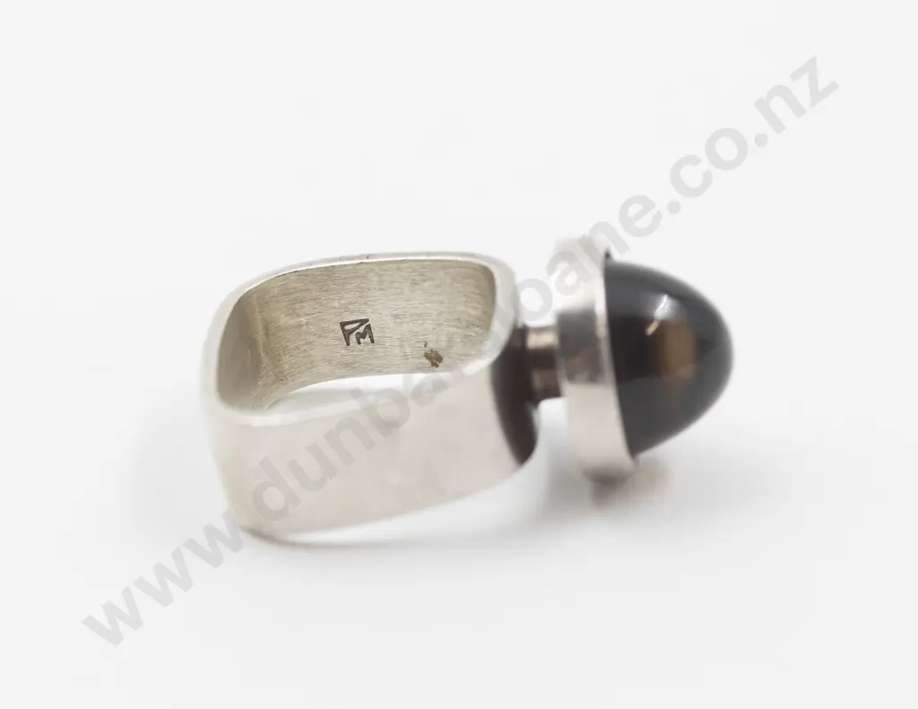 NZ Jeweller Peter Minturn S/S Single Smokey Quartz Dress Ring Image 1++