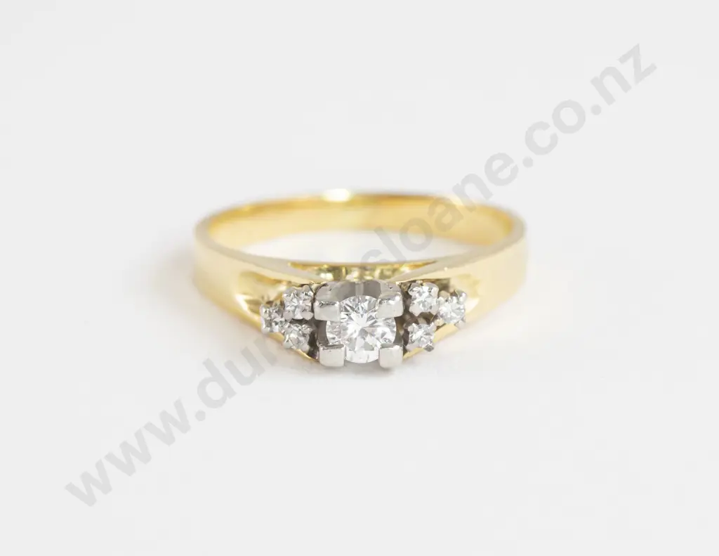 18ct Yellow and White Gold Diamond Coronet Ring Image 1++