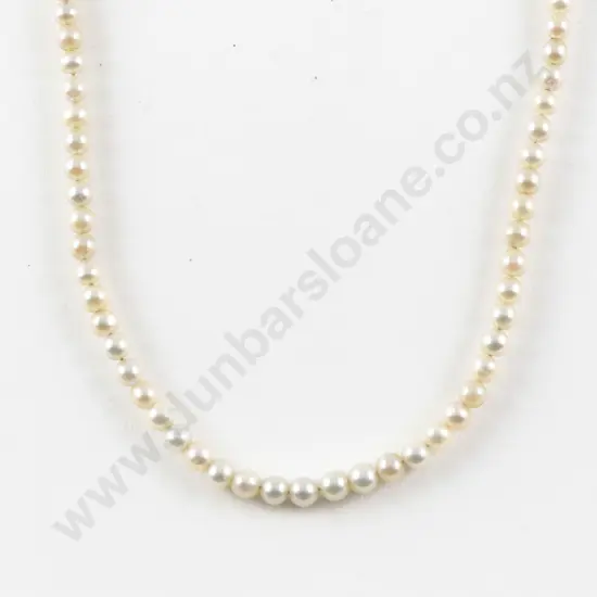 Vintage Single Strand Uniform Cultured Pearl Necklace
