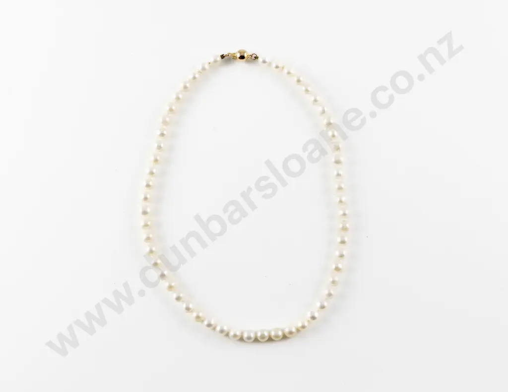 Single Strand Uniform Cultured Pearl Necklace Image 1++