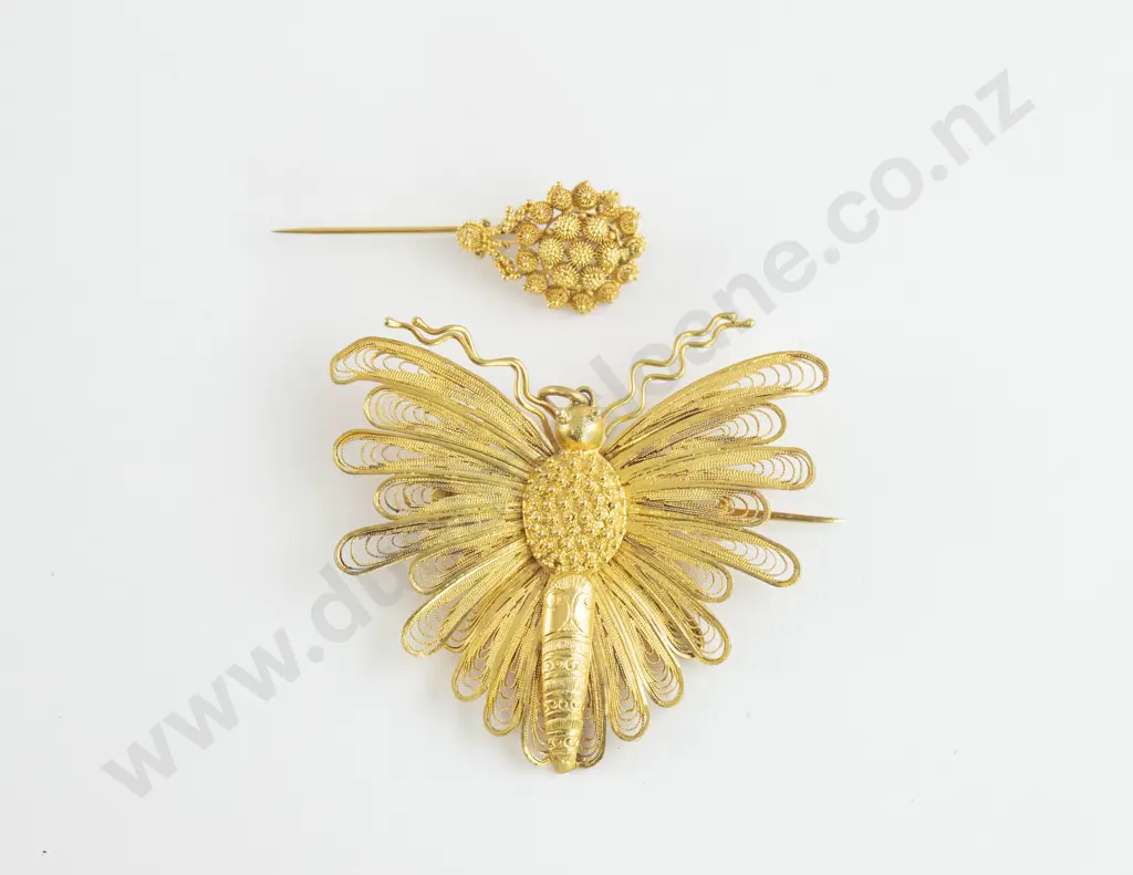 14ct Butterfly Pendant/Brooch Image 1++