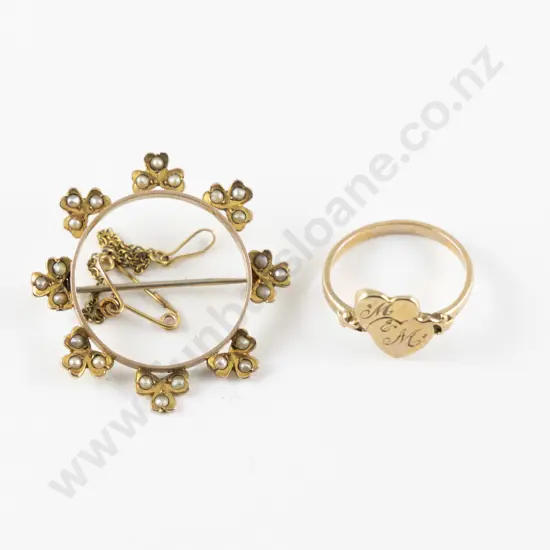 Edw 9ct Open Circle Brooch