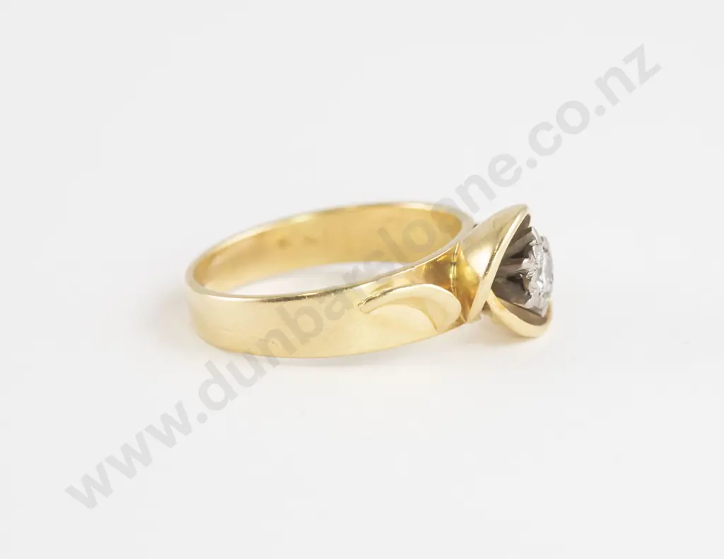 18ct Solitaire Diamond Ring Image 1++