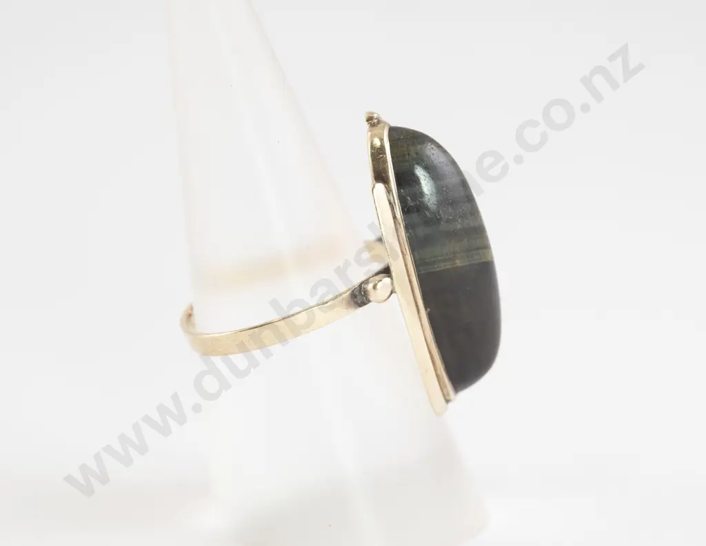 9ct Single Tiger Eye Ring Image 1++