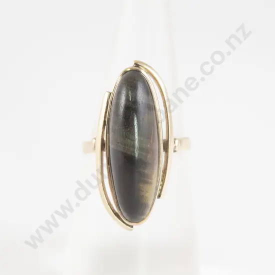 9ct Single Tiger Eye Ring