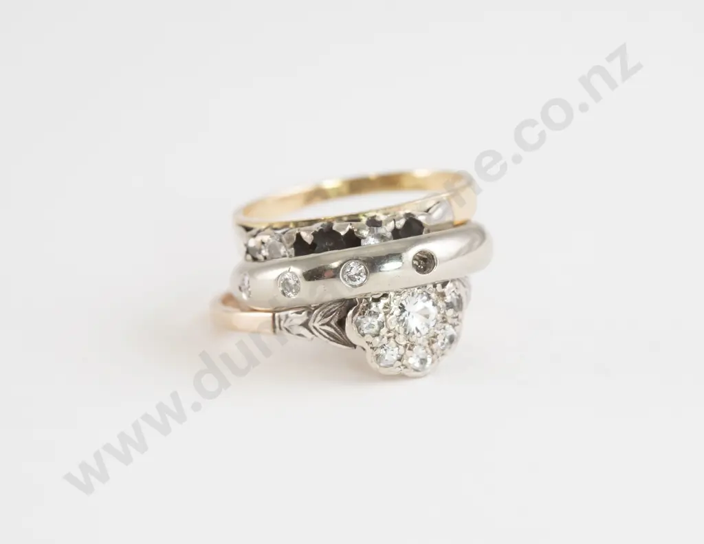 Three 18ct Diamond Rings Image 1++