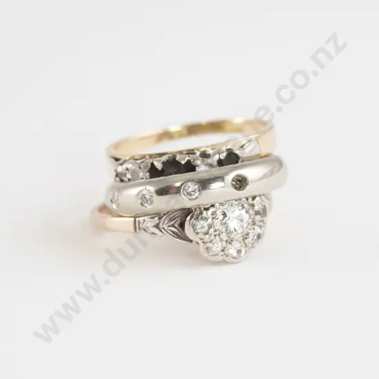 Three 18ct Diamond Rings