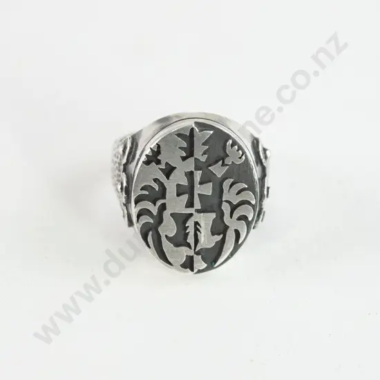 Handcrafted S/S Gent Signet Ring