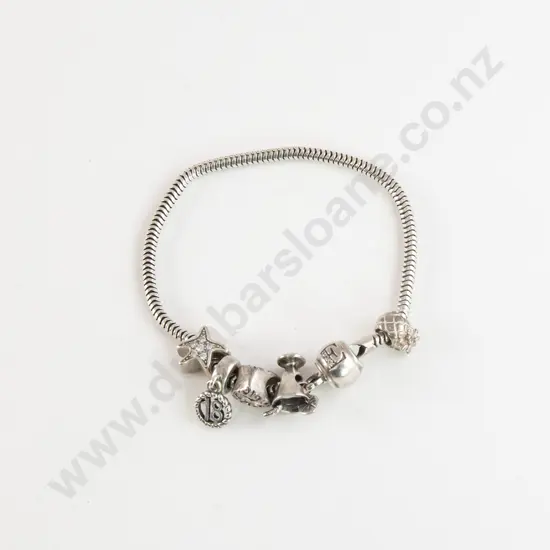 .925 Silver Charm Bracelet
