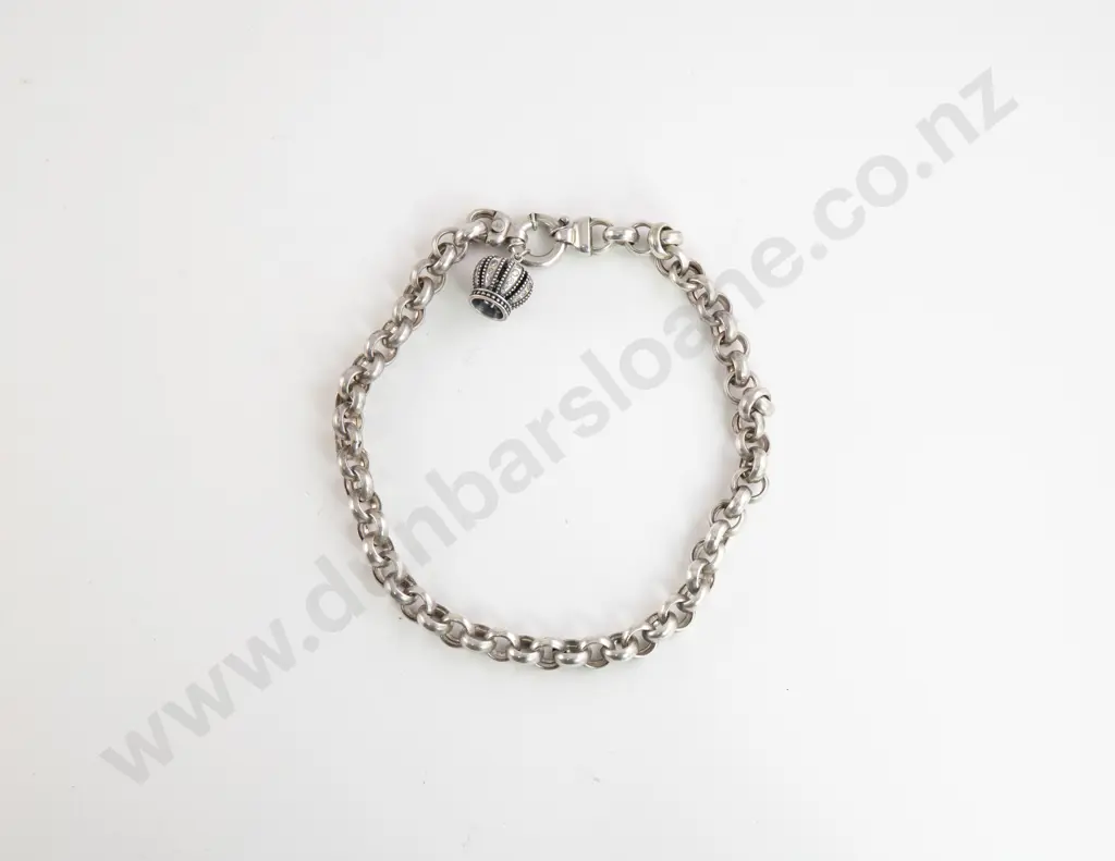 Italian .925 Silver Large Trace Link Neck Chain Image 1++