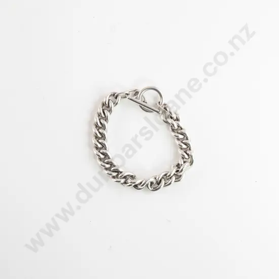 Heavy .925 Silver Curb Link Bracelet