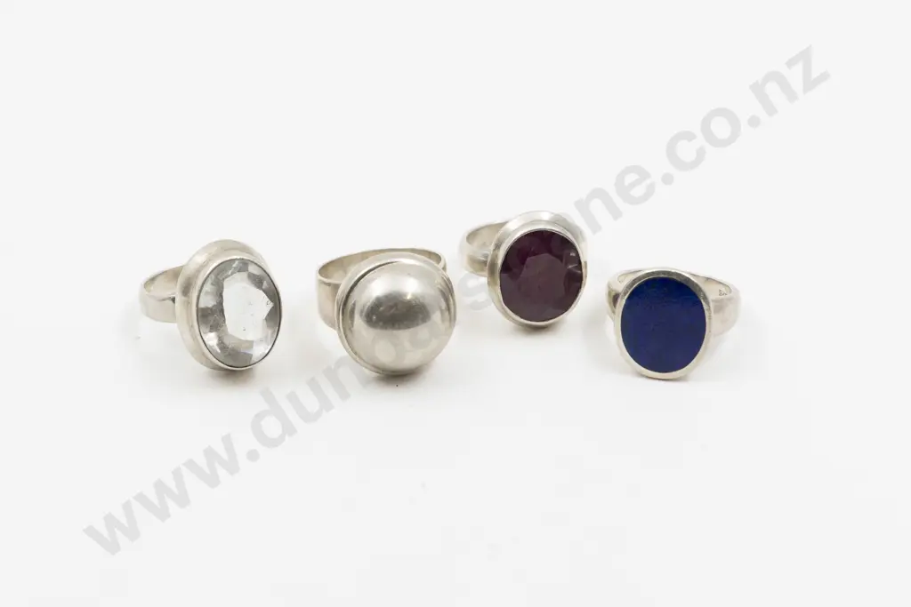 Four Modern S/S Dress Rings Image 1++