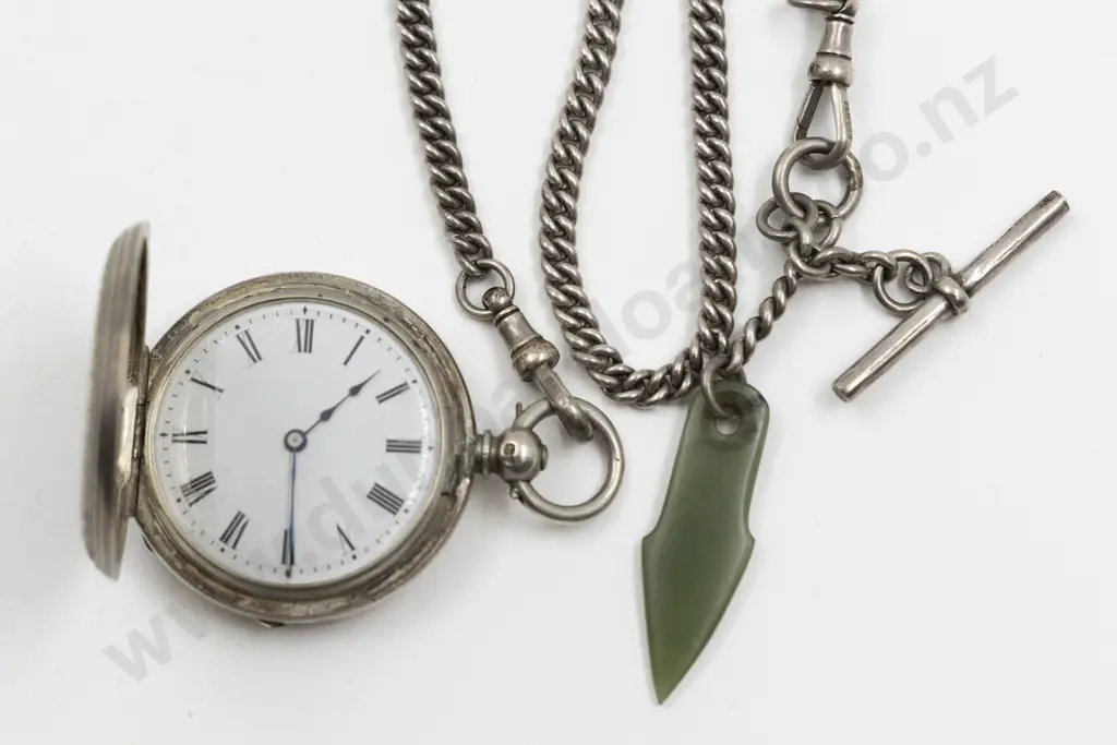 S/S Hunter Cased Key Wind Small Pocket Watch Image 1++