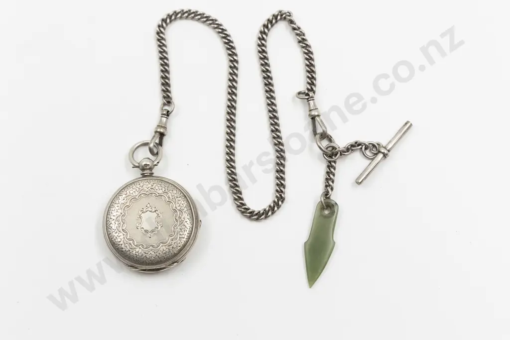 S/S Hunter Cased Key Wind Small Pocket Watch Image 1++