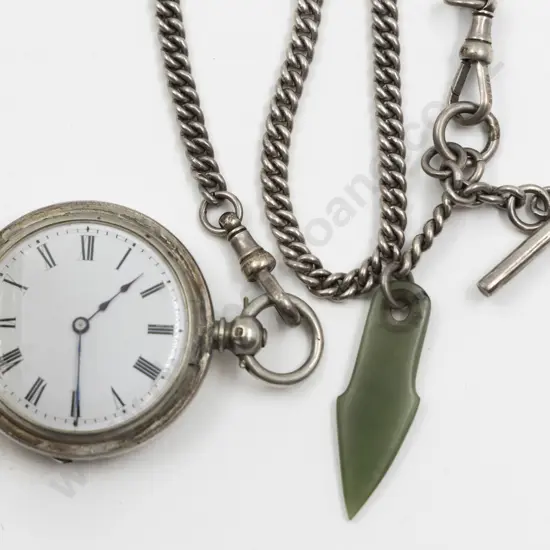 S/S Hunter Cased Key Wind Small Pocket Watch
