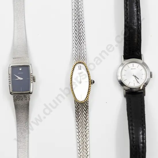 Three Seiko Ladies Wrist Watches