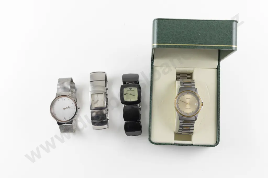 Four Fashion Dress Wrist Watches Image 1++